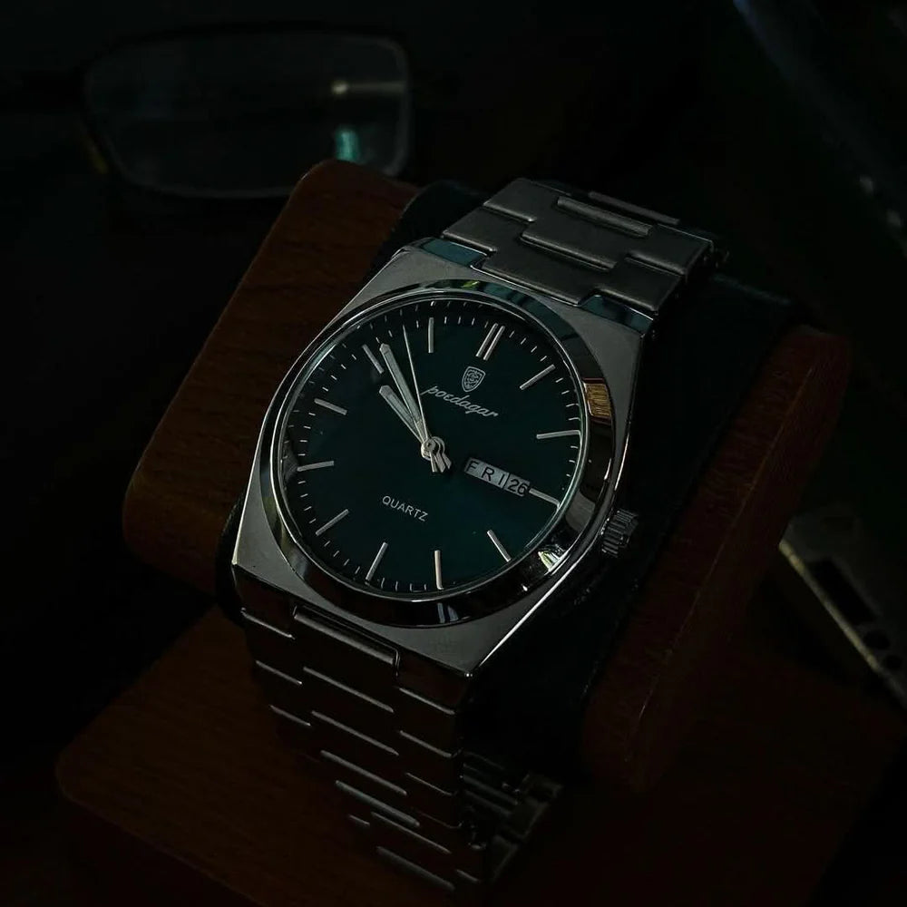 Prestige Men’s Watch – Luxury Stainless Steel Quartz Timepiece